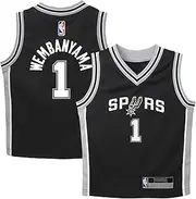 [Outerstuff] Victor Wembanyama San Antonio Spurs NBA Toddler 2-4 Black Icon Edition Player Jersey