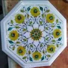 Marble Inlay living room side/end Table Top Stone Inlaid Tables / Home Decor