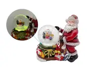 bulk 12 Xmas Santa Snow Globe W Led Light Decoration 12x13cm