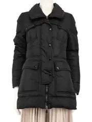 Black Multi Pocket Puffer Coat