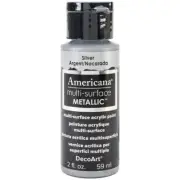 Americana Multi-Surface Metallic Acrylic Paint 2oz Silver