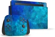 Official LebensArt Blue Malachite Art Mix Vinyl Sticker Gaming Skin Decal Cover Compatible with Nintendo Switch Console & Dock & Joy-Con Controller Bundle