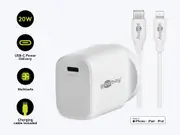 Goobay Wall Charger ANZ 20W USB-C PD + USB-C - Lightning - W