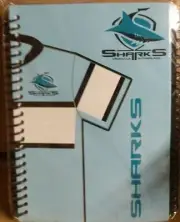 NRL Cronulla Sharks Set 2 Notebooks Note Pad School Office Stationary