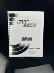 Akai MPC-2500 MIDI Production Center Owner's Manual Instructions COIL BOUND