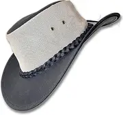 [Oztrala] HAT HL34 Suede Leather Mesh Australian Breezer Cowboy Golf Outback Summer Aussie Western Fishing Gardening Sun Men Women Kids Black Brown Tan Bush Chiller Kalista Breeze