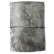 Elizabeth Craft Stonewashed Art Journal 4.9"X3.5"-Grey Passport