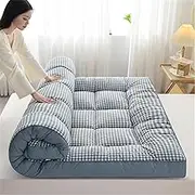 Japanese Futon Mattress,Soft Quilted Sleeping Pad, Foldable Roll Up Floor Tatami Mattress,for Home Dormitory Non Slip and Breathable