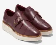 Women's LOAFERS Cole Haan OG Platform Monk Strap - Bloodstone / SIZE - 10 B
