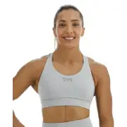 TYR Women's Heather Gray Crossback Sports Bra - 2023