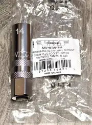 VIM Tools Magnetic 14mm 12PT Thin Wall Spark Plug Socket 3/8dr #MSPMTW14M