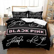 B08 Blackpink 3d Printed Bedding Set Duvet Cover Quilt Cover Pillowcase Kids Gift UK DOUBLE 200x200cm