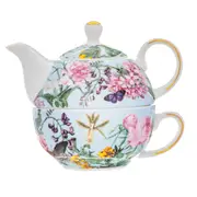 Ashdene Romantic Garden 450ml Tea For One w/ 225ml Drink Cup New Bone China