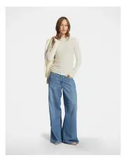 [Decjuba] Holly Sequin Ruched Top in Vanila