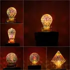light Home Decoration E27 holder Edison 3D Fireworks Bulb Party Lamp Glass
