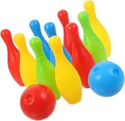 GOOHOCHY Size Bowling Set Mini Bowling Balls Pins for Toddlers Plastic Indoor/Outdoor Play Stimulate Skills Enjoyment