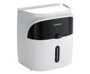 Double Drawer Tissue Box Wall Mounted Self-adhesive Tissue Holder Box Compatible with Drawer for Bathroom Kitchen-Black