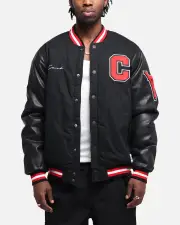 [CARRE] Carre Mvp Varsity Jacket Black/red - Size L L Black/Red