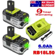 pack 18V 9.0Ah Lithium Battery For Ryobi P108 ONE Plus P104 P105 P107 RB18L26