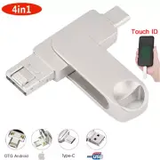 1TB 128GB Memory Stick 4in1 USB 3.0 Flash Drive Type C OTG Thumb Disk for iPhone