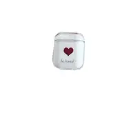 2Pcs Be Loved Heart Pattern Shockproof Coloured Drawing Pc Protective Case For Apple Airpods