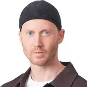 [CHARM] Mens Winter Hat Skull Cap - Fitted Hats for Men Wool Beanie Kufi Warm Muslim Prayer Dress Cap Stretchy