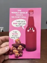 Vintage American Greetings Get Well Card Unused Made In USA No Envelope 1981