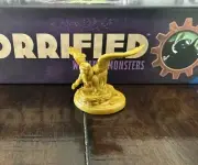Horrified Greek and WOM | Sphinx and Medusa Miniature Figures | Game Pieces