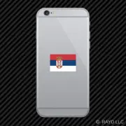 Serbian Flag Cell Phone Sticker Mobile Serbia SRB RS