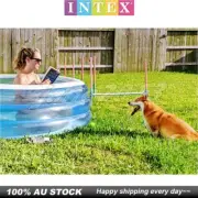 Intex Family Lounge Inflatable Kid Outdoor Swimming Pool With Bench & Headrest