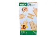 Brio World - 33394 Starter Track Pack 13Piece Wooden Train Tracks for Kids Ages 3 Up