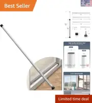 Adjustable Sliding Door Security Bar (17.7-50.5in) with Non-Slip Rubber Tips