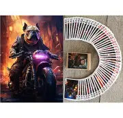 Playing Cards (Poker Deck 54 Cards) CYBERPUNK CATS & DOGS Vintage Artworks 156