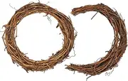 CORHAD 2pcs Garland Supplies Fake Moon Wreath Wreath Rings Wall Decor Front Door Decor Wall Hanging Wreath Ring Party Decorations Round-Shape Rattan Wreath Moon Garland Swag Soil Vine