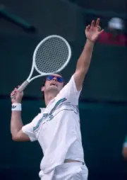 Sandy Mayer of the USA in action during the Wimbledon Lawn Tennis - Old Photo