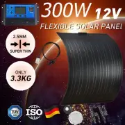 300W Flexible Solar Panel Kit Mono 12V Caravan Boat Camping Portable Power Home