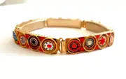 Unique Vintage Micro Mosaic Millefiori Bracelet 1950's Italy