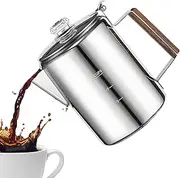 Percolator Coffee Pot,Coffee Maker Percolator | Portable Vintage Machine for Commercial Compact Family Friends Beach RV Travel