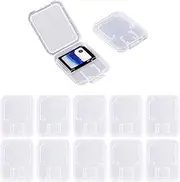 Clear Plastic SD Card Holder – Storage Case for SD, SDHC, SDXC, MicroSD & TF Cards（10PCS）