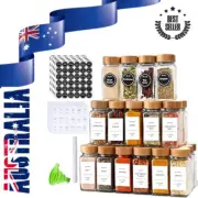 Spice Jars,Spice Jars with Label 24Pcs,Seasoning Containers,Glass Spice Jars wit