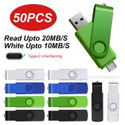 Wholesale 50PCS USB Type C OTG Flash Drives 2GB 8GB 16GB OTG Pen Drive lot