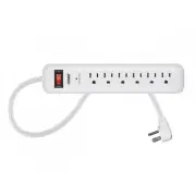 Monoprice 27854 6 OUTLET SURGE PROTECTOR POWER STRIP WITH LOW-PROFILE PLUG WITH