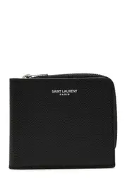 Saint Laurent Leather Wallet - Black One Size