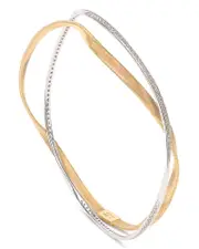 Marco Bicego 18K Yellow & White Gold Marrakech Diamond Bangle Set
