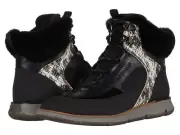 Cole Haan Women 4.Zerogrand Leather Hiker WR Black Suede/Snake Print W22527