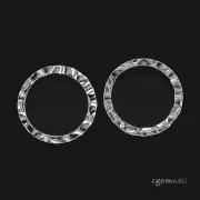 6 Sterling Silver Hammered Circle Link Connector 10mm For Pendant Earring #99878
