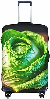 [pvinnk] Bright Cabbage Print Protective Luggage Cover Elastic Washable Suitcase Travel Gear Protector, White, Medium