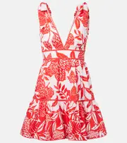 [Poupette St Barth] Poupette St Barth Cara cotton minidress AU 14 red
