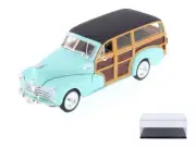 DIECAST CAR & DISPLAY CASE 1948 CHEVY FLEETMASTER SURF GREEN WELLY 22083 1/24