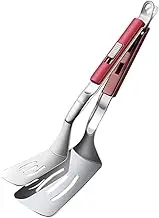 FIXOSHEE Stainless Steel Griddle Spatula Tong Upgraded Locking Kitchen Gadget for Fish and Steak Versatile Cooking Tool for Home and Restaurant Use for Scraping and Serving